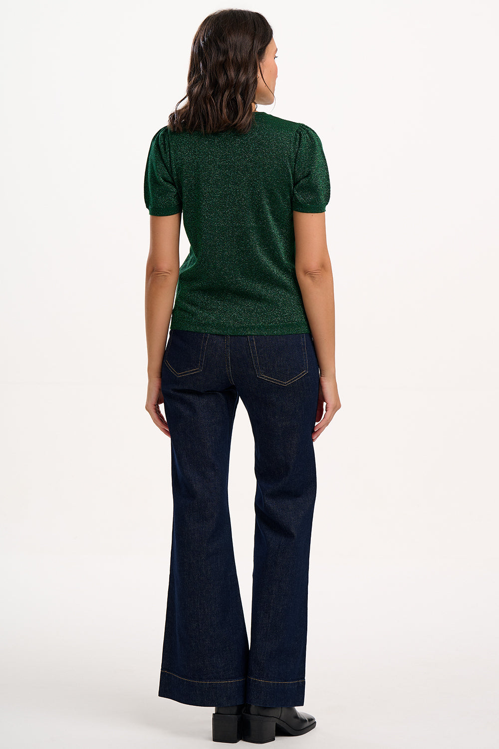 Calypso Knit Top - Green Sparkle