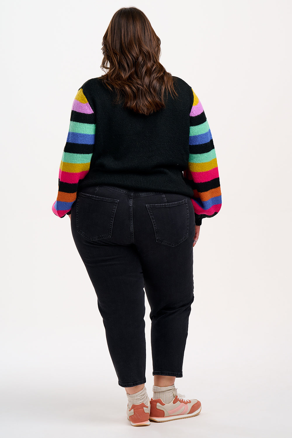 Essie Jumper - Black, Rainbow Sleeves