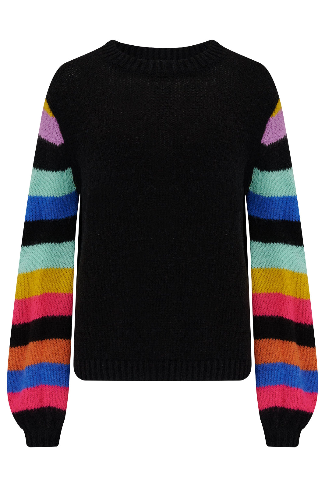 Essie Jumper - Black, Rainbow Sleeves