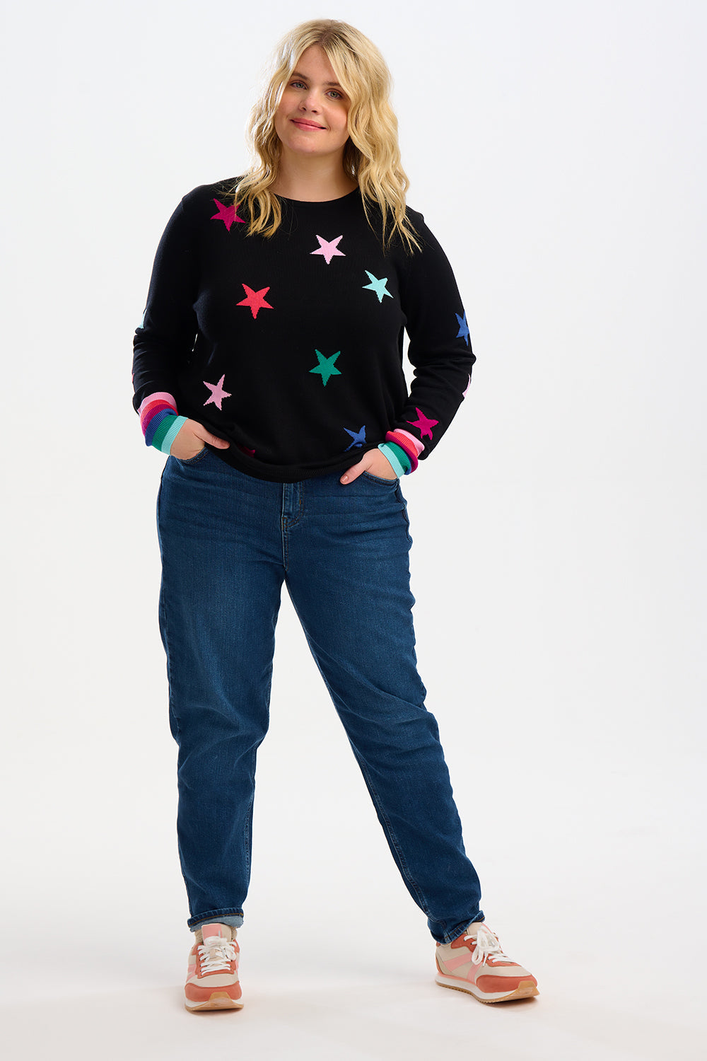 Rita Jumper - Black/Multi, Stars & Stripes