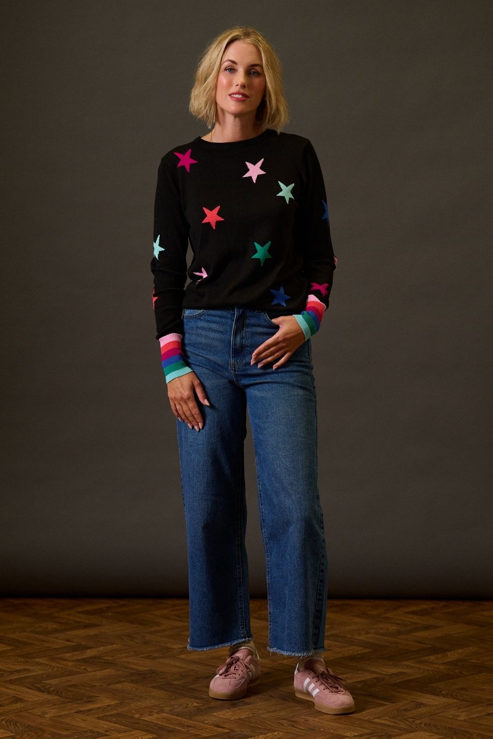 Rita Jumper - Black/Multi, Stars & Stripes