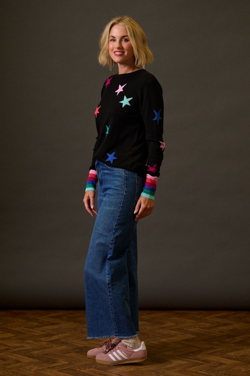 Rita Jumper - Black/Multi, Stars & Stripes
