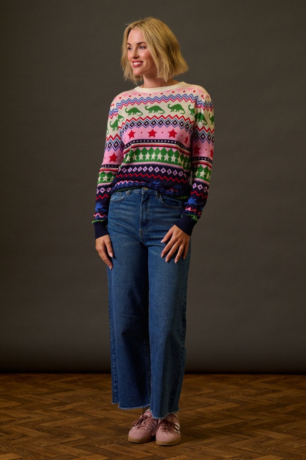 Rosie Jumper - Multi, Dinosaur Fairisle