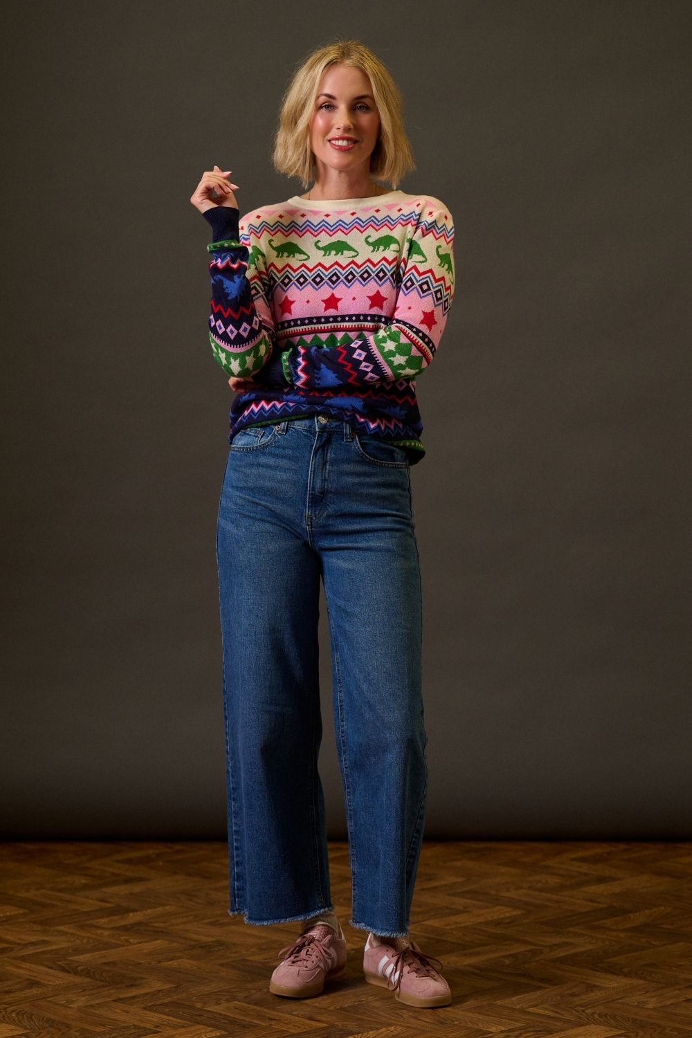 Rosie Jumper - Multi, Dinosaur Fairisle