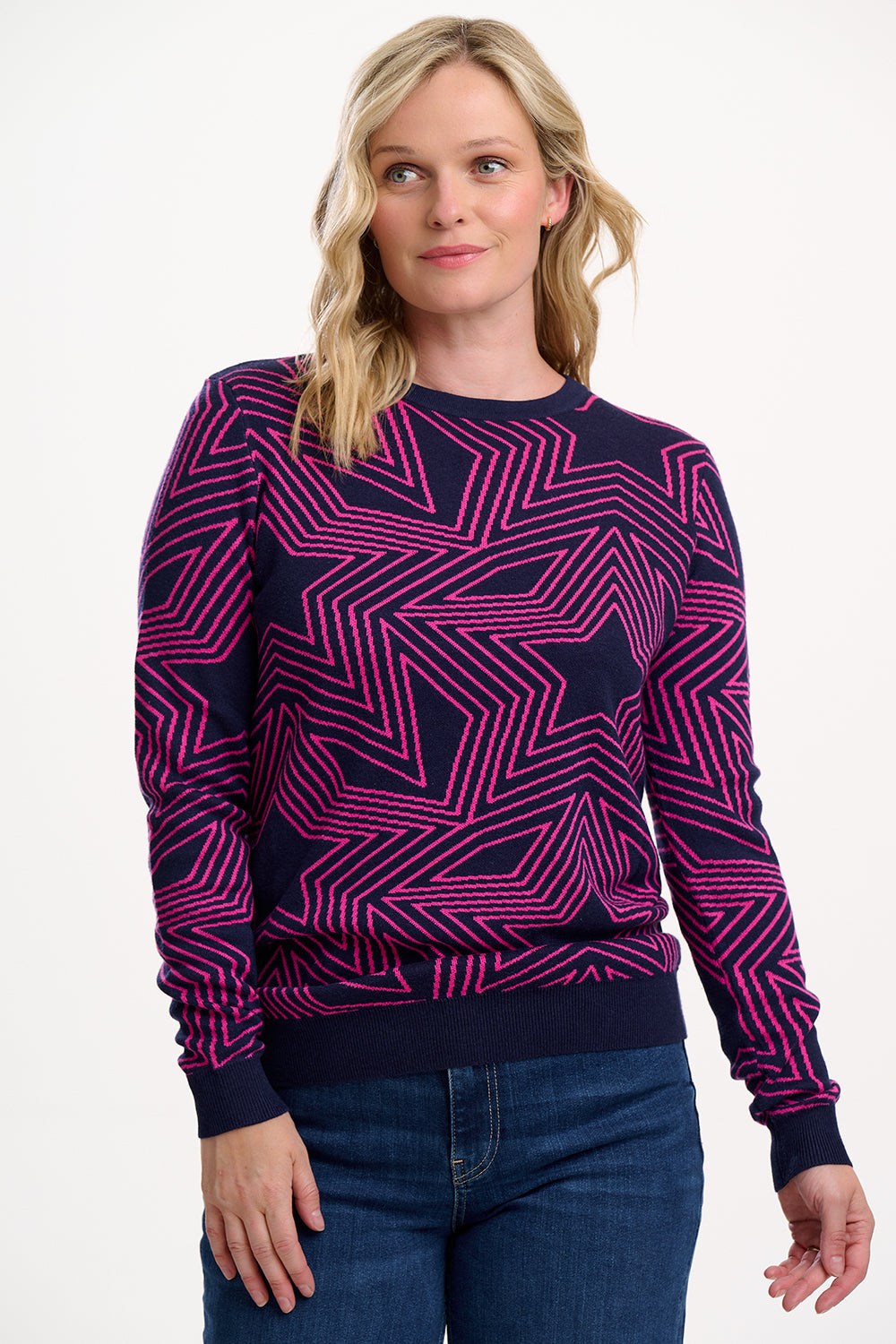 Rosie Jumper - Navy, Star Explosion