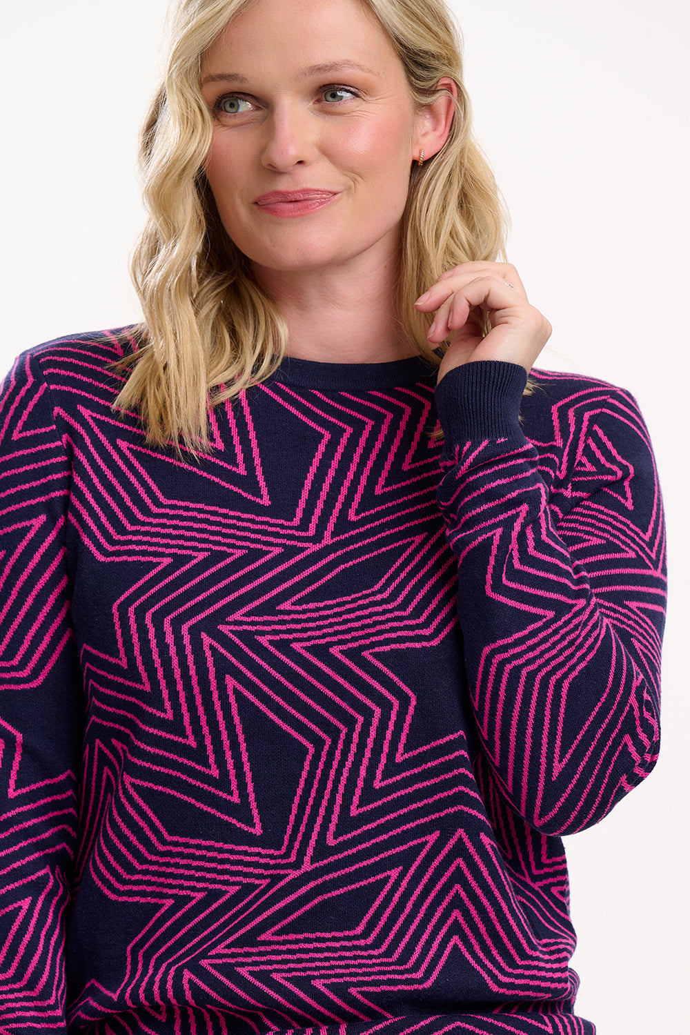 Rosie Jumper - Navy, Star Explosion