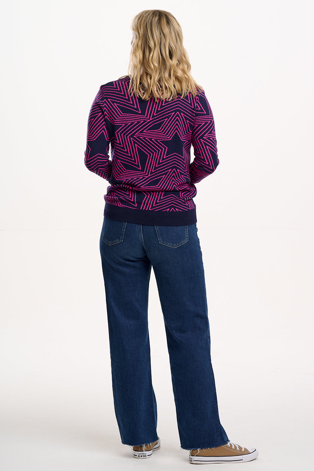 Rosie Jumper - Navy, Star Explosion