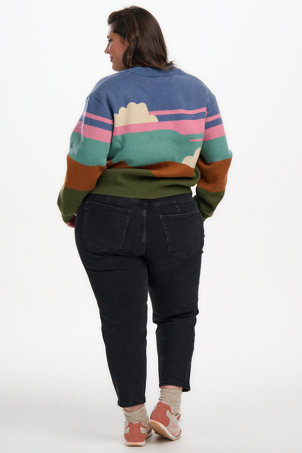 Solana Knitted Bomber - Multi, Cloudy Hills