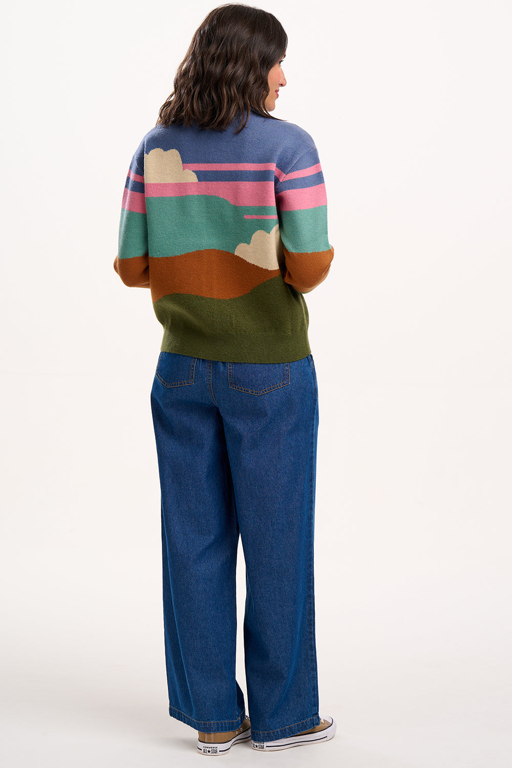 Solana Knitted Bomber - Multi, Cloudy Hills
