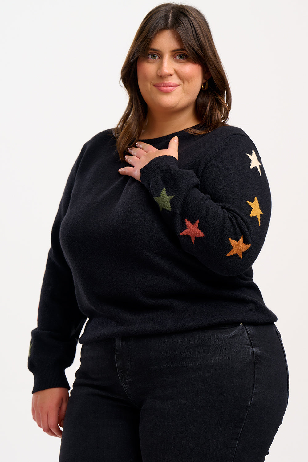 Stacey Jumper - Black, Fall Star Sleeve